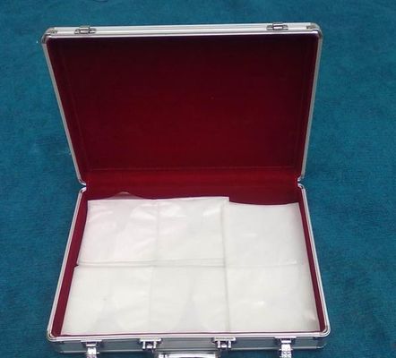 Il caso di alluminio di stoccaggio del CD del rivestimento portatile del velluto placca la serratura a chiave del ferro